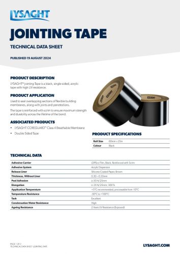 LYSAGHT COREGUARD® Jointing Tap Technical Data Sheet