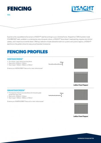 LYSAGHT® Fencing & Screening WA Flyer