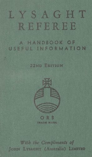 LYSAGHT® Referee: 22nd Edition