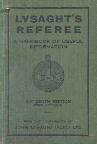 LYSAGHT® Referee: 16th Edition
