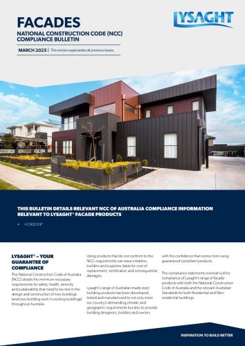 LYSAGHT NCCB - NCC Compliance Bulletin - FACADES