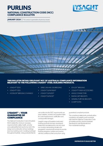 LYSAGHT NCCB06 - NCC Compliance Bulletin - Purlins