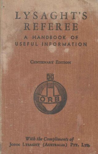 LYSAGHT® Referee: 19th Edition