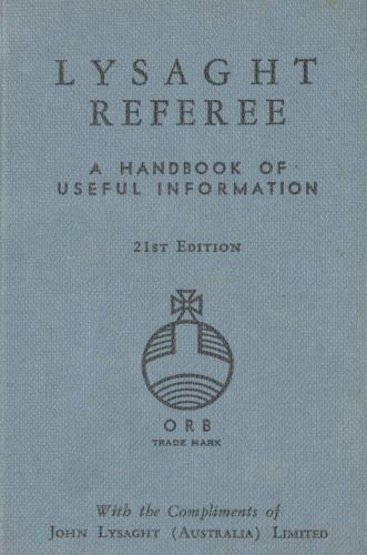 LYSAGHT® Referee: 21st Edition