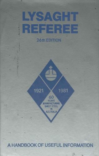 LYSAGHT® Referee: 26th Edition