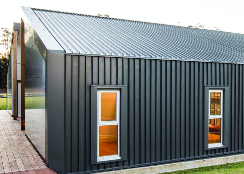 School with LONGLINE 305 walling manufactured from COLORBOND steel in colour Woodland Grey