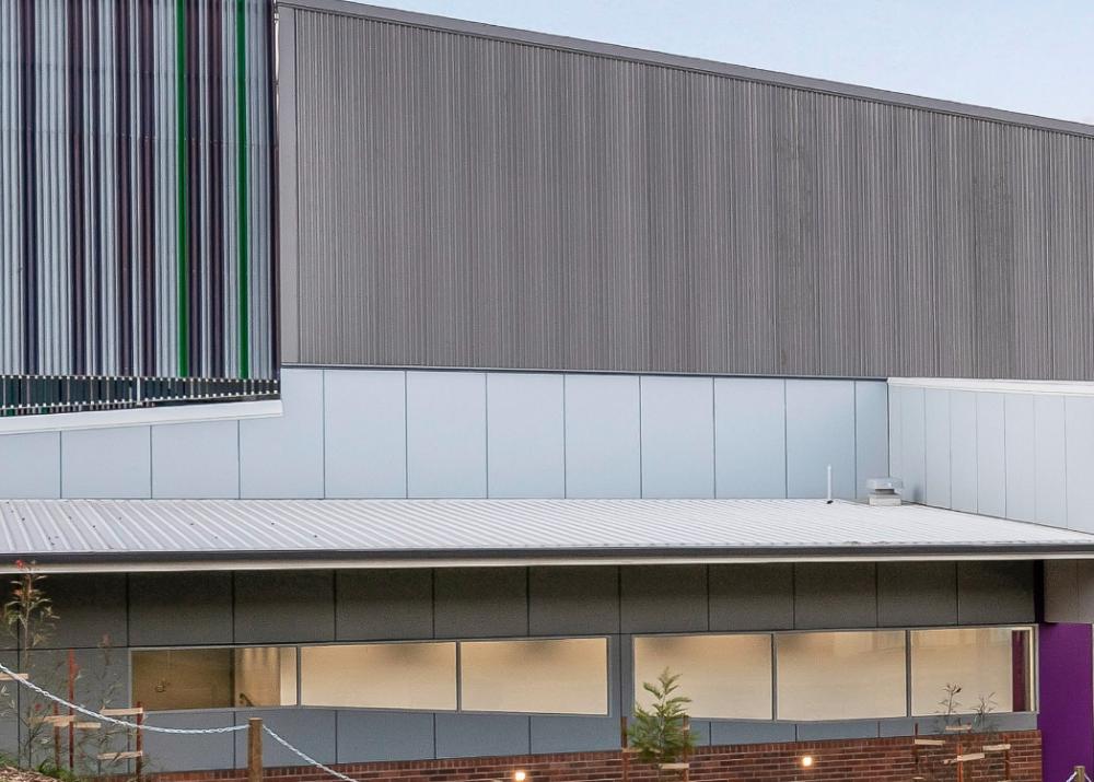 Community building with SPANDEK® steel walling manufactured from COLORBOND steel Dune