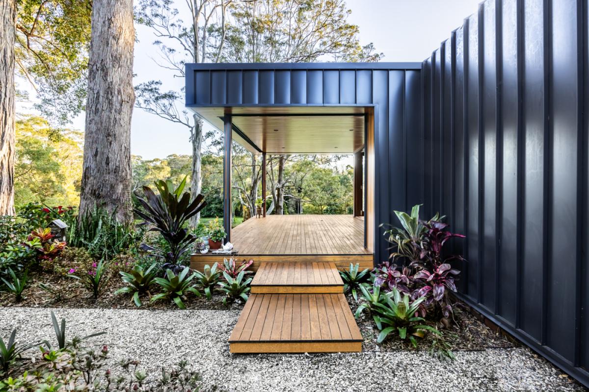 Ahimsa Studio stands enveloped in a lush rural residential property on the New South Wales Mid North Coast