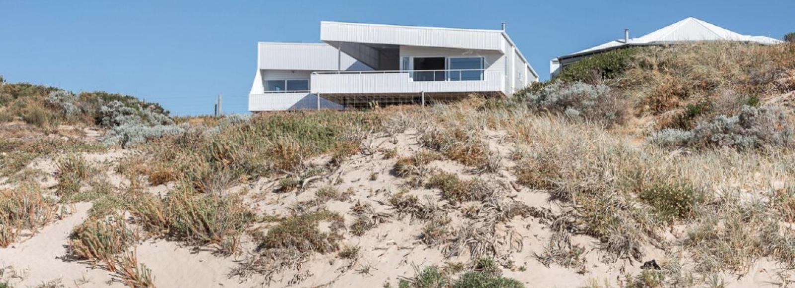 A photo of Falcon Beach House in WA, featuring COLORBOND® Ultra wall cladding