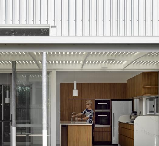 House with TRIMDEK steel roofing manufactured from ZINCALUME steel