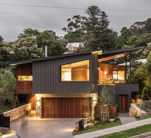 Contemporary two-storey home using LYSAGHT ENSEAM® cladding to create a modern, architectural exterior.