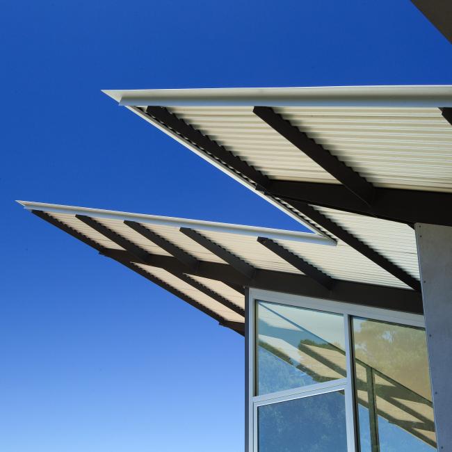 House with CUSTOM ORB steel roofing manufactured from ZINCALUME steel