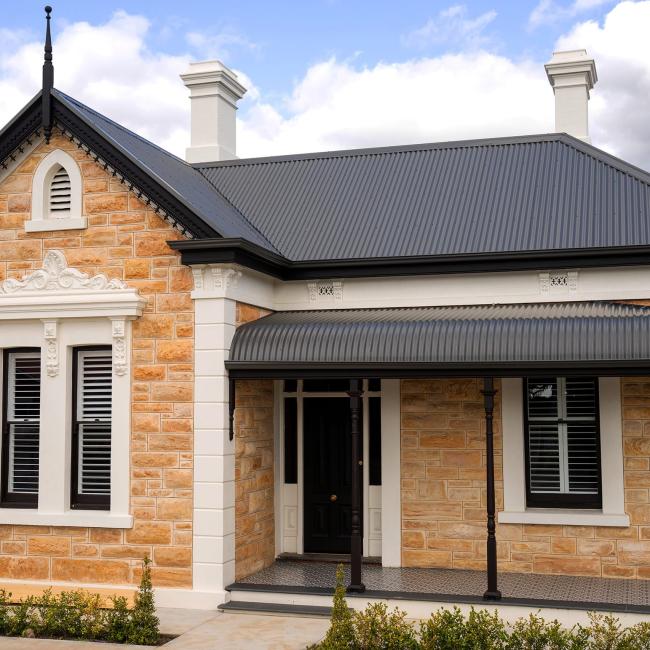 Tribecca Property Group Office with custom orb roofing, ogee gutter in woodland grey