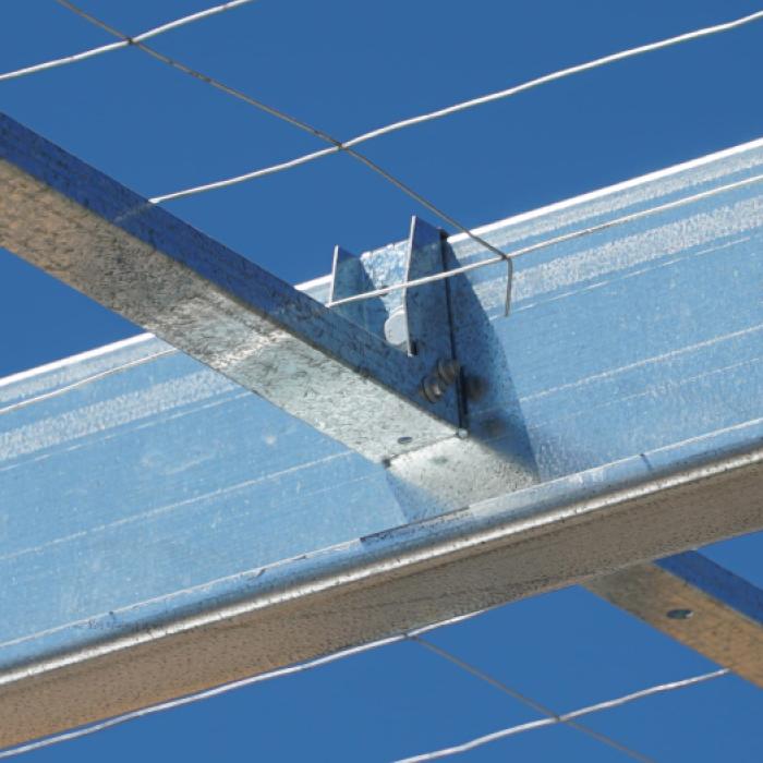 School building under construction with SUPAPURLINS purlins and SUPABRIDGE system manufactured from GALVASPAN steel