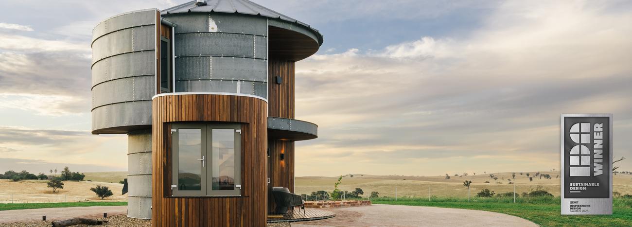 The Silos Accomodation Named Sustainable Design Winner at the 2025 Lysaght Inspirations Design Awards