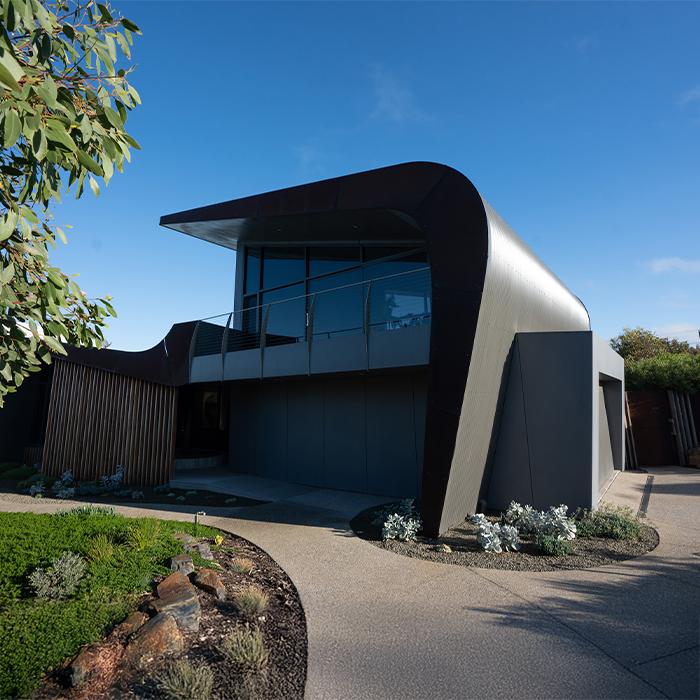 Marine-grade PERMALITE® aluminium roofing on a stylish coastal retreat