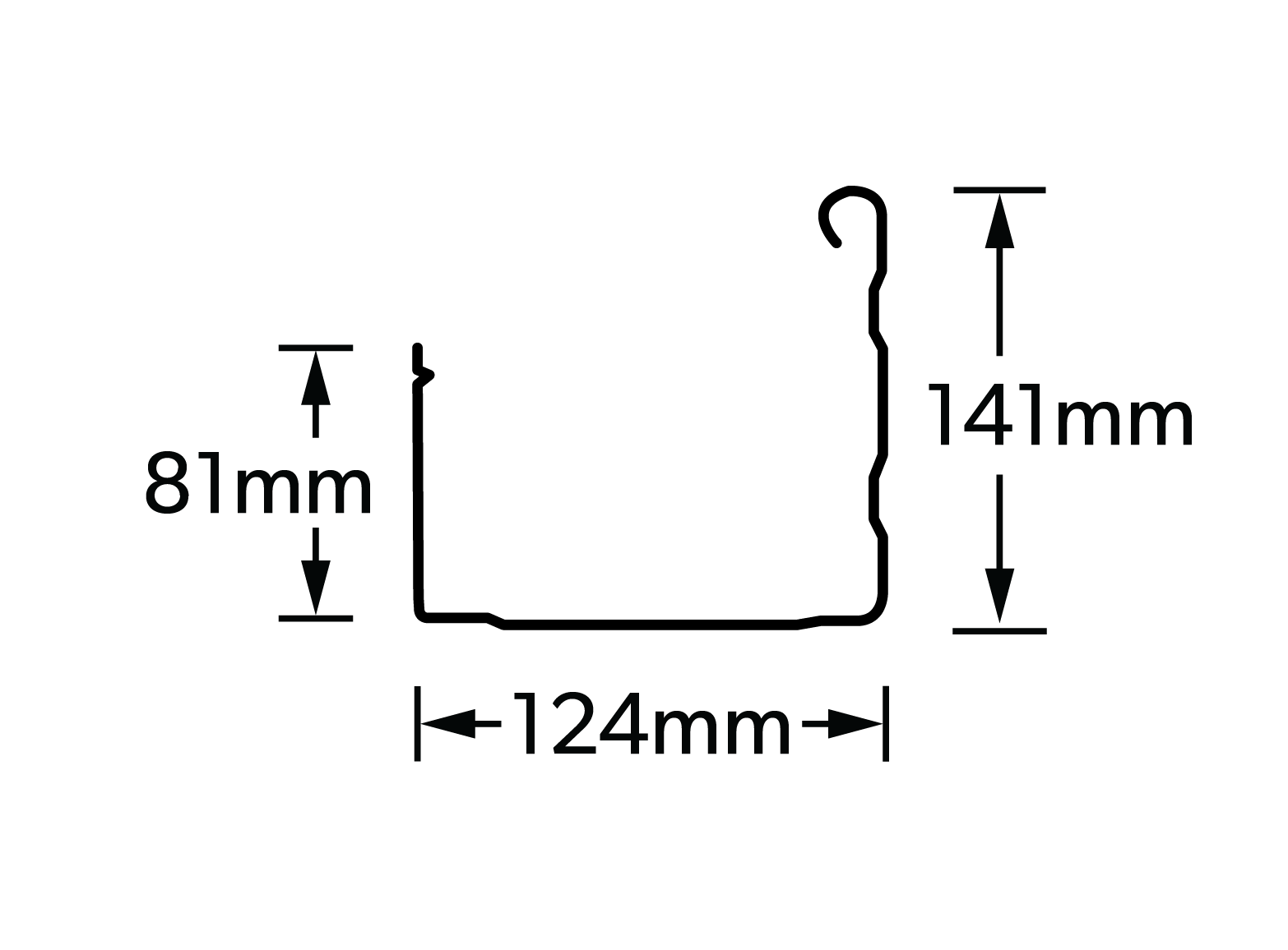 SHEERLINE® VIC/TAS Variant line drawing
