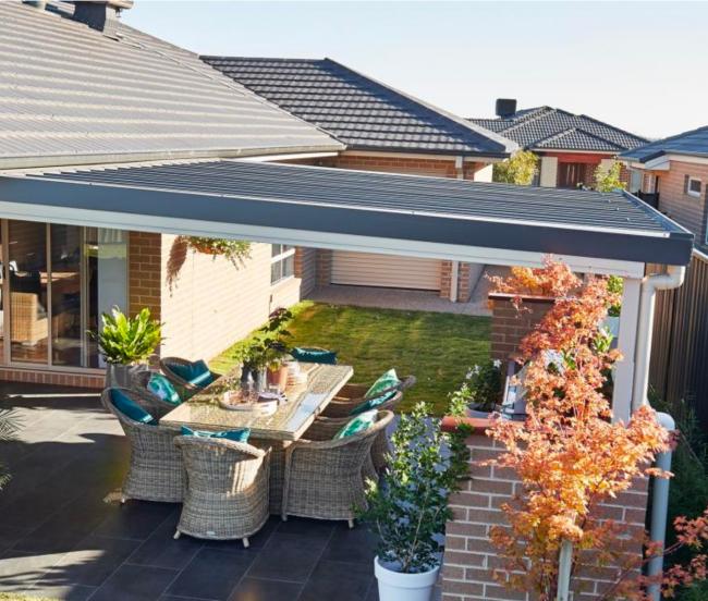 A photo of a Lysaght Living patio