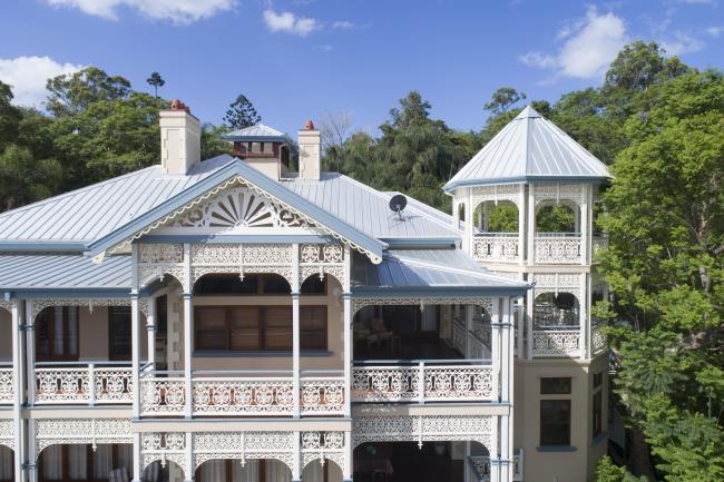 House with BAROQUE steel roofing manufactured from ZINCALUME steel