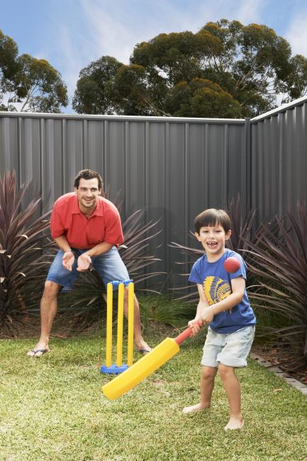 NEETASCREEN fencing made from COLORBOND steel in colour Woodland Grey