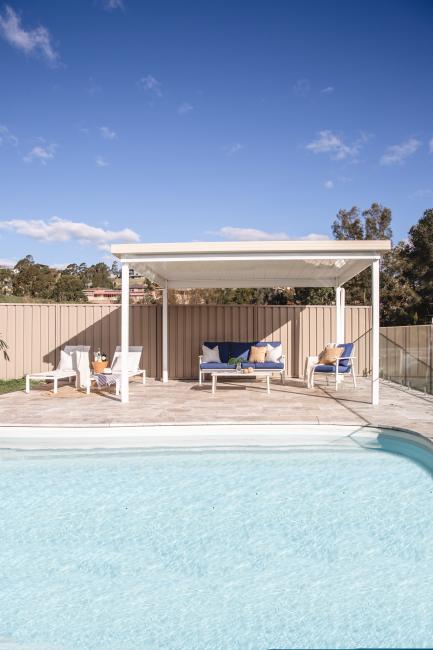 Skillion patio and pergola using Custom ORB®