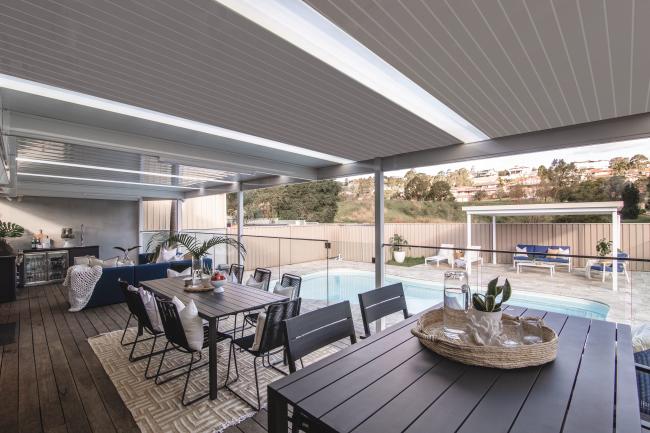 Skillion patio and pergola using Custom ORB®