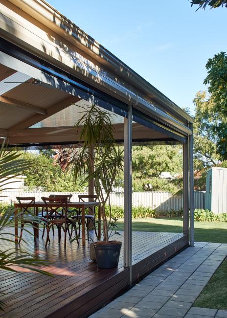 Pitched patio using Custom Orb®