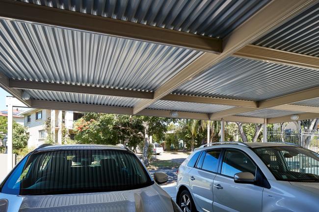 Skillion carport using SPANDEK®