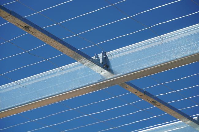 School building under construction with SUPAPURLINS purlins and SUPABRIDGE system manufactured from GALVASPAN steel